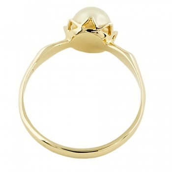 9ct gold Cultured pearl Ring size O